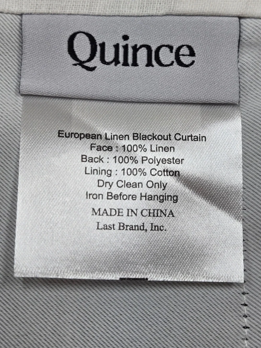 Quince includes 48x84